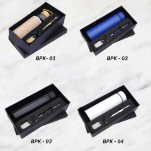 Premium Corporate Gift Set – Flask, Pen & Keychain Box Set